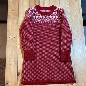 Red Knit Kids Sweater Dress
